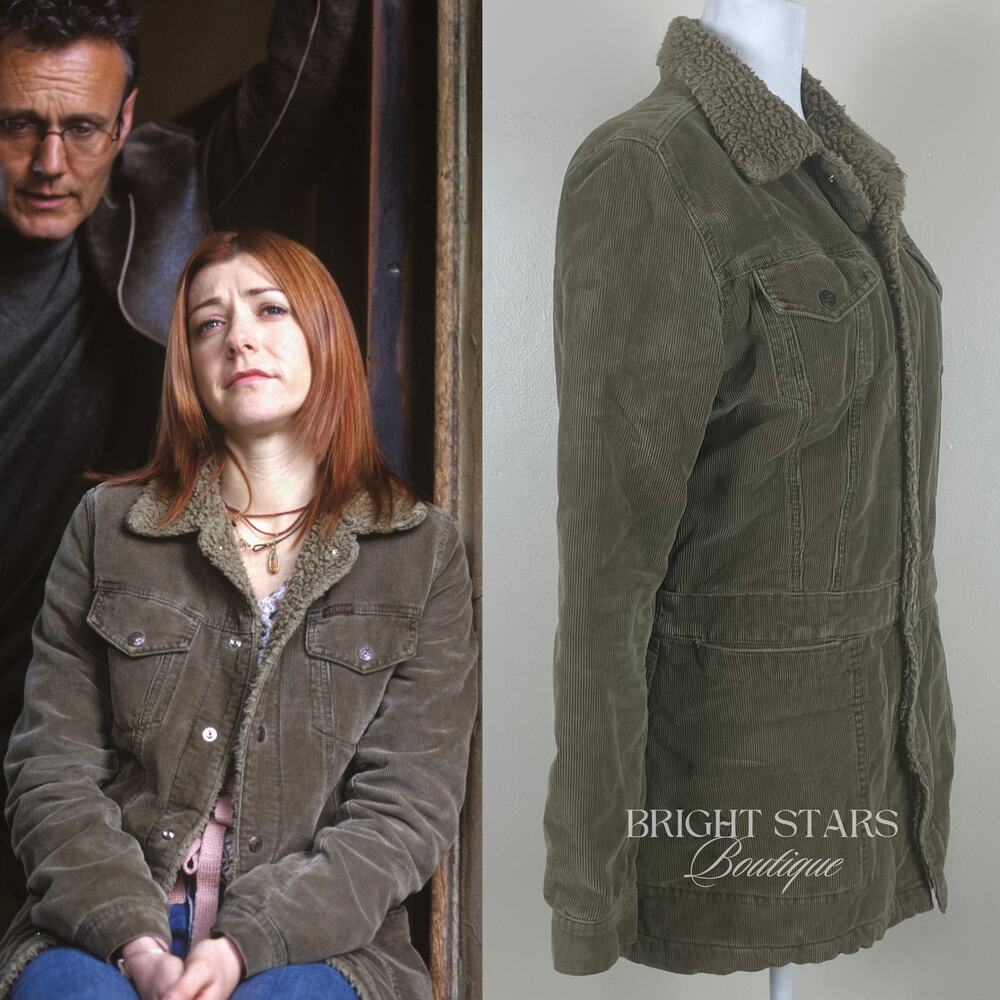 Rare Vintage Corduroy Coat ASO Willow Rosenberg Buffy the Vampire Slayer Green - Picture 4 of 16